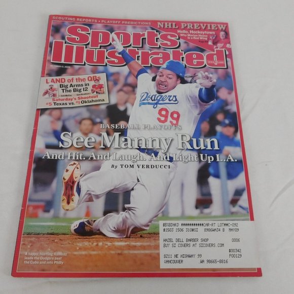 Sports Illustrated Manny Ramirez Los Angeles Dodgers October 13 2008 World Serie - Picture 1 of 10
